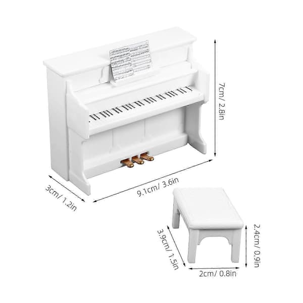 Delikat minipiano-dekorationsset[HK]