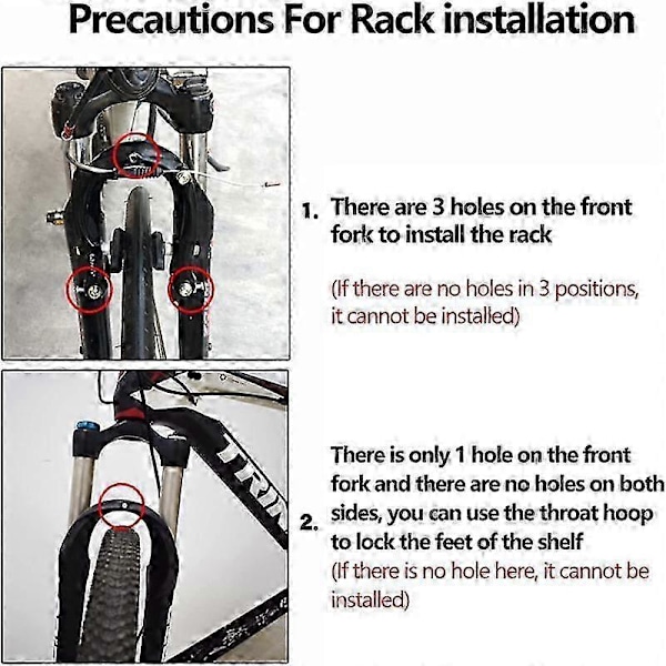 Cykel Front Bagagebærer, Stål Bagage Touring Bagagebærer 15KG Kapacitet Mountain Road Bike Bagagebærer Ra[HK] Black