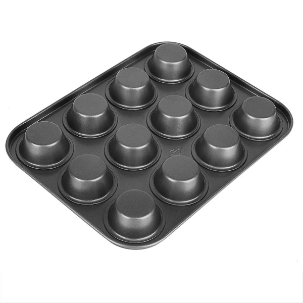 HKK Professionel 12 kopper muffin Yorkshire budding cupcake bakke bageform non-stick