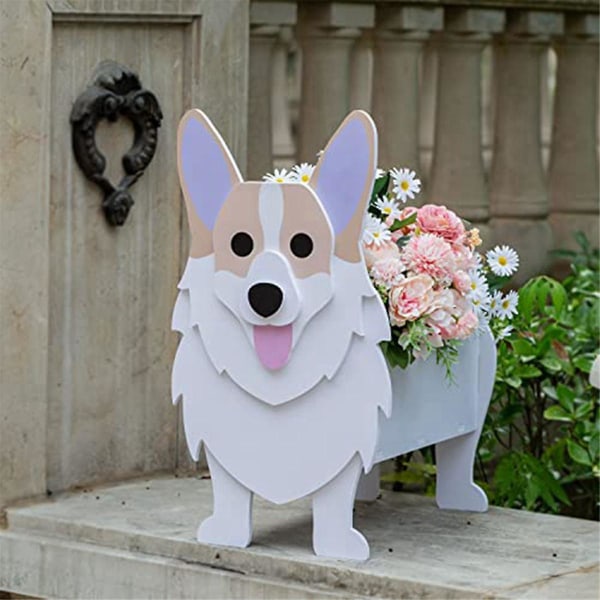 -lahjat -ystäville, -koiran istutusruukku, söpö koiran kukkaruukku puutarhan koristeluun ([HK])