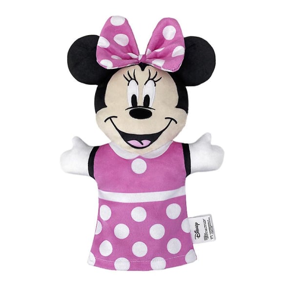 Tegneserie Disney dyrehånddukke foreldre-barn interaktiv karakter plysjdukke leketøy småbarn tidlig utdanning barn gave[HK][HK] Minnie 26*15*5cm