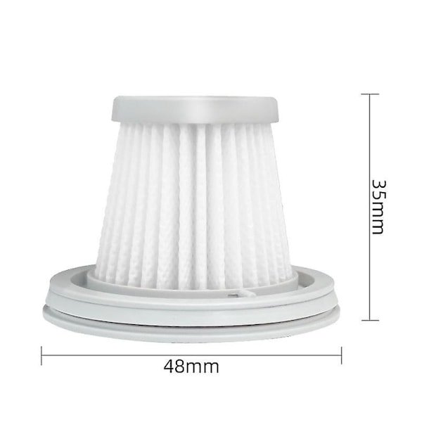 6 stk HEPA-filter for MIJIA håndholdt støvsuger Hjem Bil Mini Trådløs Vaskbar Filter Reservedeler [HkkK] As Shown