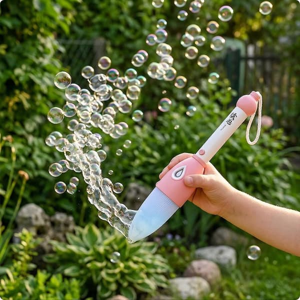 Handhållen elektrisk bubbelpenna | Bärbar, för utomhuslek Brown Brush