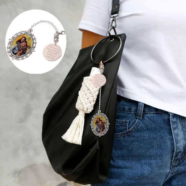 Brudebuket Foto Charm Vedhæng Personlig Bryllupsbuket Minde Charm[HK] Silver