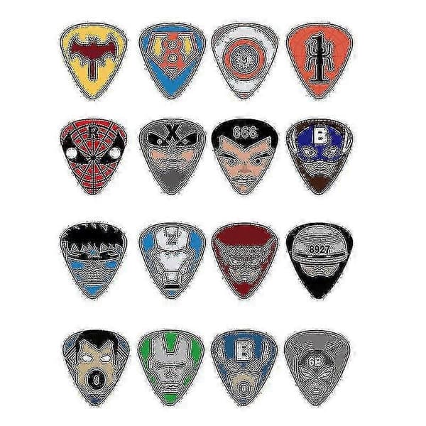 5-pack Gitarrplektrum Grafiskt Plektrum För Elgitarr Akustisk Gitarr Mandolin Och Bas[HK]