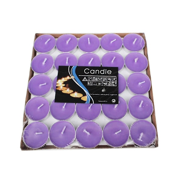 50 stk. Mini Telys Holdbare 1,5 Timers Brennetid For Bursdag Påske Dating[HK] Purple