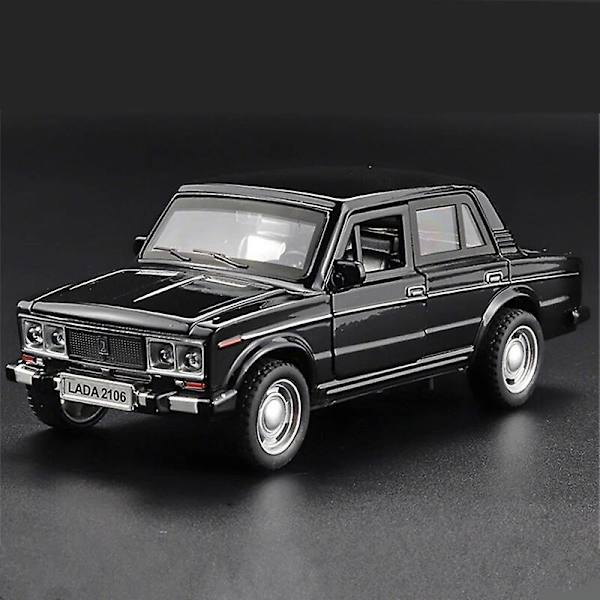 1:32 LADA NIVA Classic -auto, metallivaluautot ja leluajoneuvot, metallileluauto, erittäin simuloitu kokoelma, lasten lelulahja[HK] Black 2