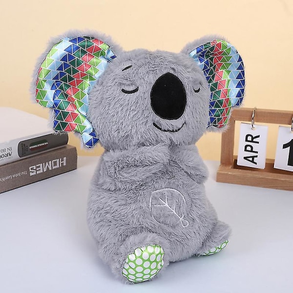 Pustende Koala plysjleketøy med lys og lyd Nyfødt babygave med musikk[PB][HhkK] onesize