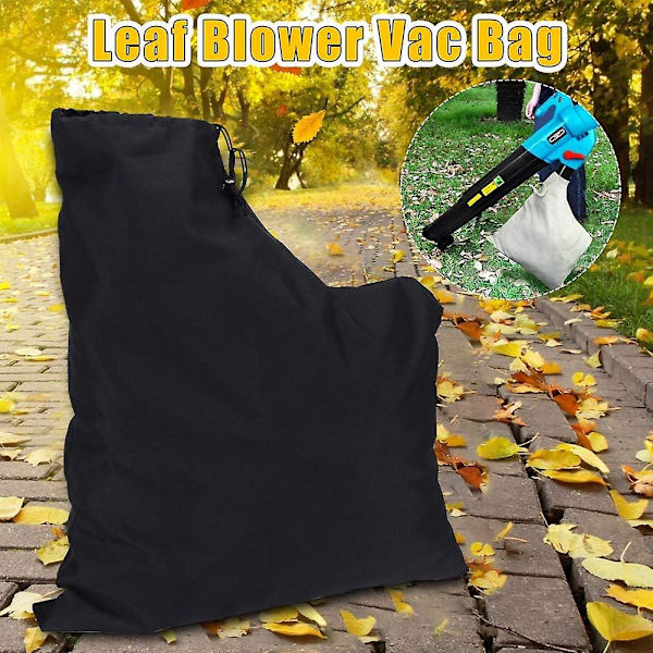 Lövblosspåse Lövförvaring Vakuumpåse Gräsmatta Shredder Blåsmaskin Ersättning - Svart[HkkK]