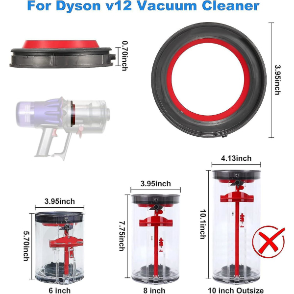 HKK  tätningsring för Dyson V12 Detect Slim, ersättningstätningsring för Dyson V12 D