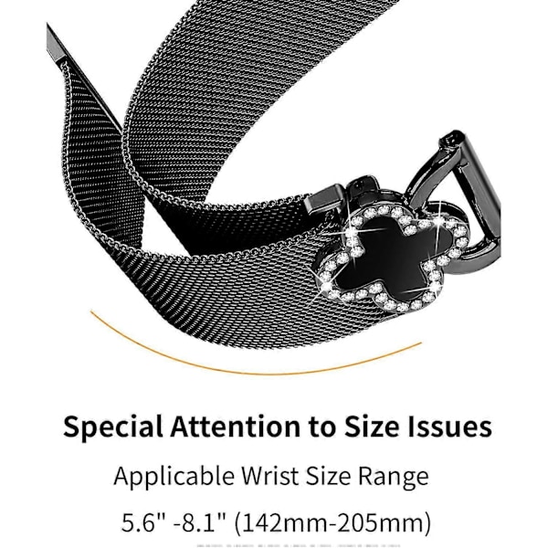 Til Garmin vivoactive 5 GarminActive 5 Milanese Rem Elektropletteret Urrem med Kløverforbindelse Multicolor Black Black Shell