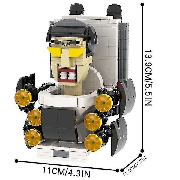 Skibidi Toalett Leksak Byggstenar Titans Camera Man Tv Man Cameraman Speakerman Skibidi Toalett Clock Man Titans Drill Speaker-xh[HK] 13cm