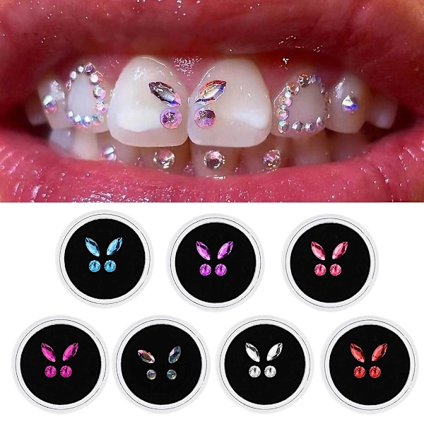 Tand Smykkesten Krystal Diamant Ornament Forskellige Former Farver Tand Smykker [HK] Pink