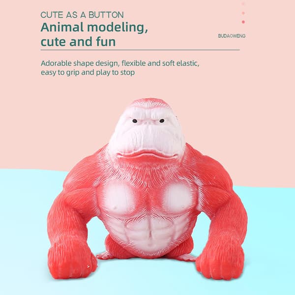 Simuleringsgorilla Apa Stretchy Squish Antistress Squeeze Elastisk Apa Leksak [HK]