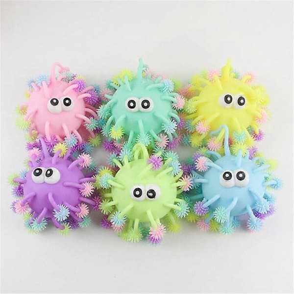 1 stk. Farve Tilfældig Stressbold - Holdbart Sensorisk Fidget Legetøj til ADHD & Autisme 5 tommer/6 tommer/8 tommer [HK] 6INCH COLOR RANDOM