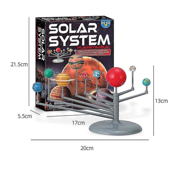 Solsystem for barn, Astronomy Solar System Model Kit, Planetarium Projector Stem Leker Med 8 Planeter Space Toys[HK]