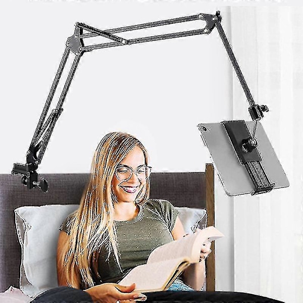 Tablettiteline sänkyyn, säädettävä ja kokoontaitettava 360 asteen kierrolla iPhone, iPad, matkapuhelin, tabletti [HK]