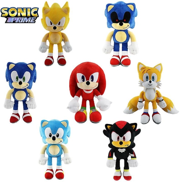 Sonic plysj 30cm Ny anime spillfilm søt plysjdukke dyr tegneserie leker barn bursdagsgaver[HK] 30cm 5