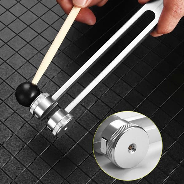 Stemmegaffel Rustfrit Stål Sensorisk Stemmegaffel Helbredende Instrument Stressaflaster[HK] Silver
