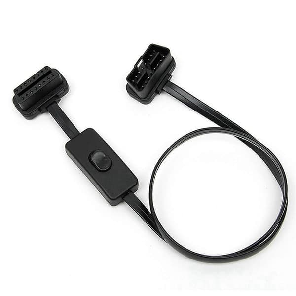 OBD2 han til hun retvinklet diagnostisk forlængerkabel 60CM med afbryder OBD-afbryderkabel[NC]