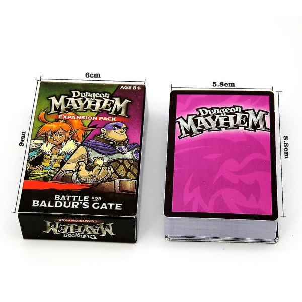 Tabletop-kort Dungeon Mayhem Dungeons Of Chaos Fuld engelsk Monster Madness Strategispil[HK] Dungeon Expansion