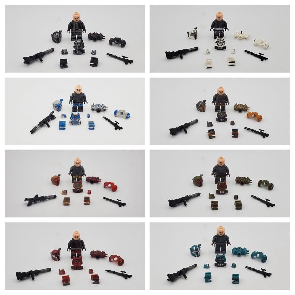 Star Wars Custom Heavy Mandalorian Mini Figurer Assorteret Sæt 8stk[HK]