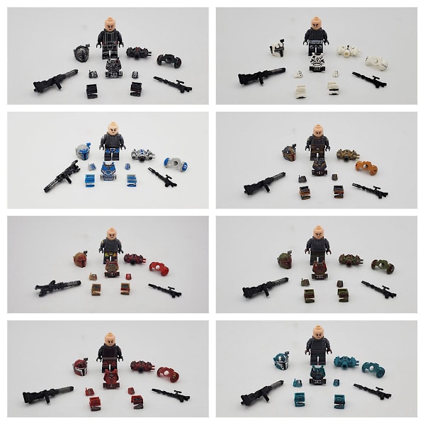 Star Wars Custom Heavy Mandalorian Mini Figures Assortment Set 8 st [HK]