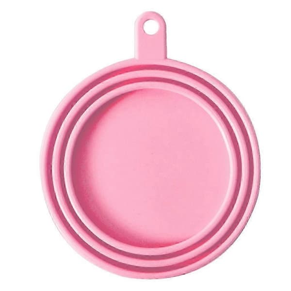 Hund til kattefoderopbevaring Friskholdende dåseforseglet låg Kæledyrsfoder dåselåg Universal BPA-fri blød silikonefoder dåseovertræk [HK] Pink