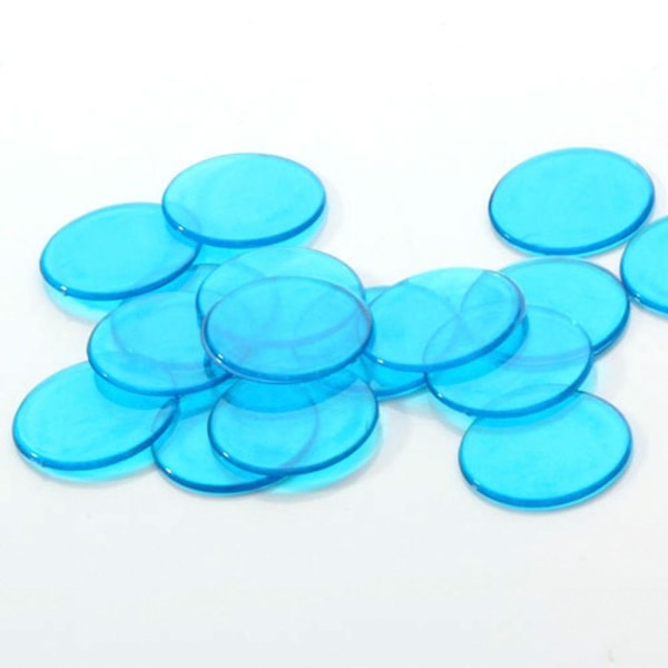 100 stk blå plastik bingo chips 3 cm[HK]