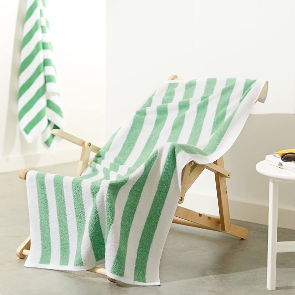 Basics Strandhåndkle Cabana Stripe, Havgrønn, Pakke med 1[HkkK] Green