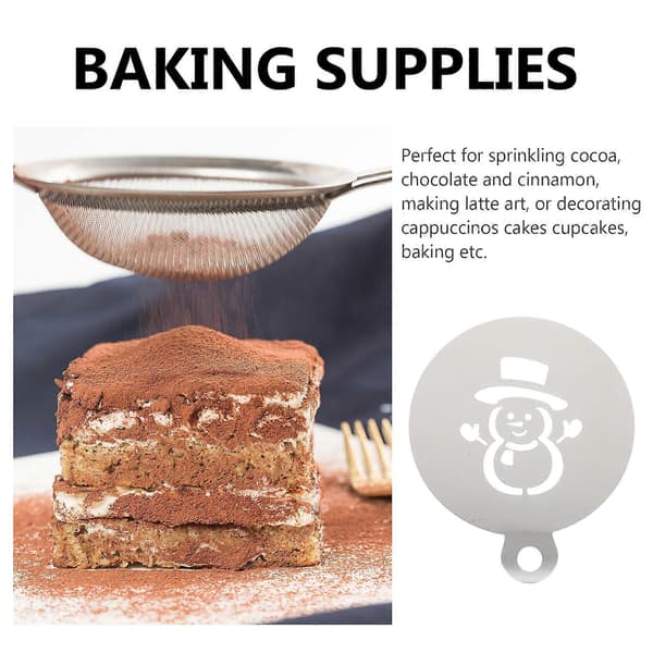 Gjenbrukbare kaffestensiler i rustfritt stål for baking, 4 stk sølv [HK]