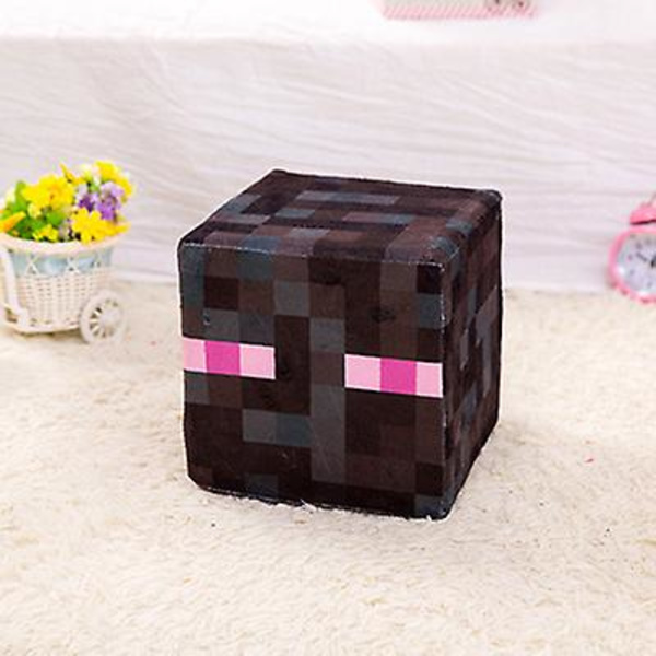 Minecraft Plysch Liten Svart Steve Creeper Fällbox Gräsmatta Kvadratisk Kudde Kudde Dockan[HK] little black