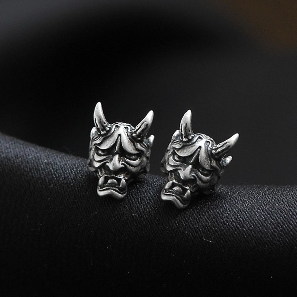 Ox Horn Skull Stud Earrings Gothic Earrings Halloween Earrings Jewelry