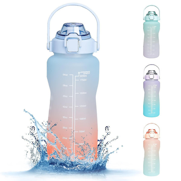 Pullo Er:llä, 2 litran pullot oljilla Bpa, 2 litran vuoto urheilupullot [HK] Pink