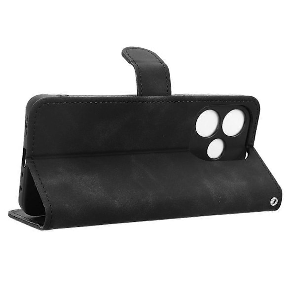 Læderetui til Oppo A5 Pro 5G, hudfølelse, anti-drop, pung, flip telefoncover [HK] Multicolor Black