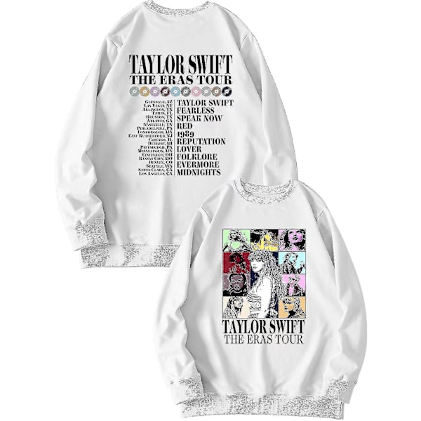 Taylor Swift Fans 1989 Casual Taylor Swift Crew Neck Sweatshirt-hvid[HK] XL