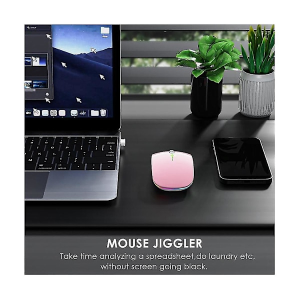 Bt5.1+2.4ghz Trådløs Mus Med Musebeveger, Oppladbar 2.4g Mus, Musebeveger For Usb-aktivert Datamaskin, Rosa[HK]