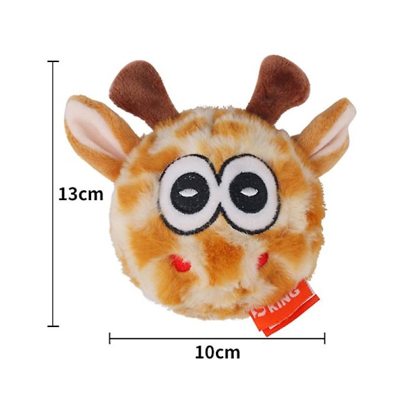 Plysch Hundleksaker Pipande Hundtuggleksaker Bollar 2 I 1 Roliga Valpbollleksaker För Boll[HK] Giraffe one size