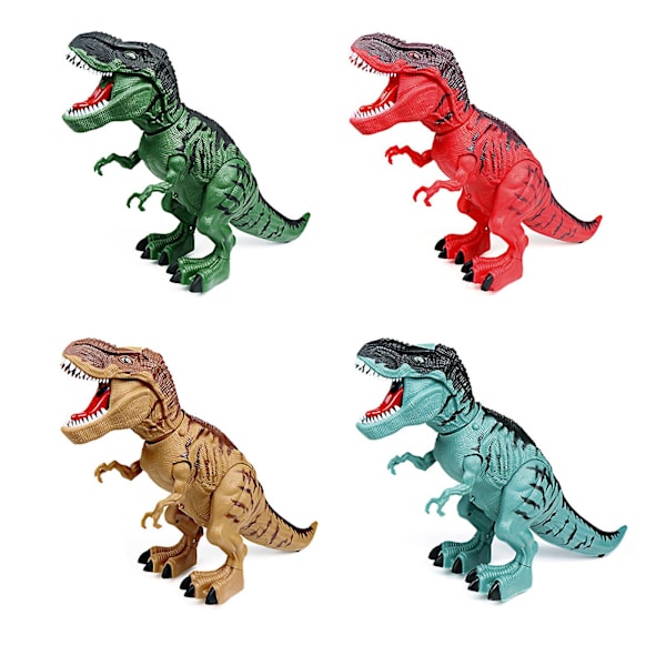 Elektronisk gående dinosaurie T-Rex, lägger ägg, rytande ljud, realistisk Tyrannosaurus, leksak för pojkar barn i åldrarna 3+[HK] red