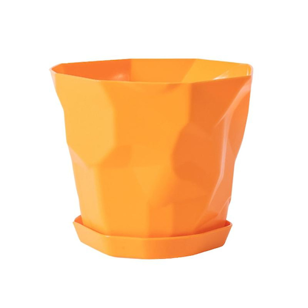 Kestävä ja vakaa koristeellinen hengittävä mehikasvien taimitarhapuutarhan istutusastia tarjottimen kanssa kotiin Qinhai[HkkK] Orange XL