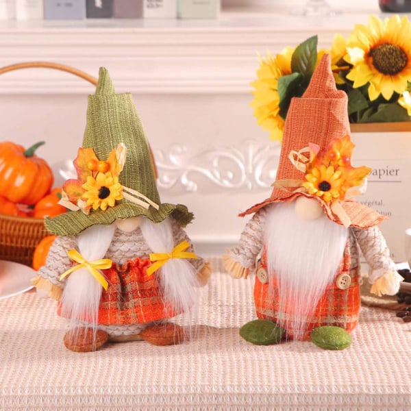 Thanksgiving Sunflower Faceless Doll Reusable Ornament Creative Novelty Classic Festive Ornament Thanksgiving Supply Kaesi[HK]