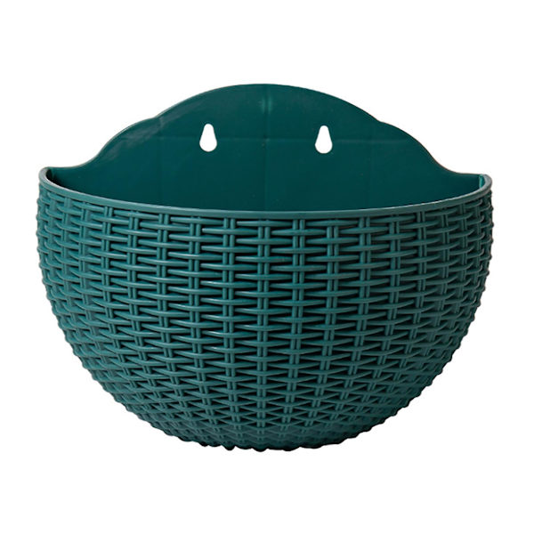 Seinälle kiinnitettävä kukkaruukku Kukkaruukku Lahja Parveke Puolipyöreä Sisä- ja ulkokäyttöön Koti Sisustus Riippuva Eurooppalainen Tyyli Maljakko[HkkK] Dark green small  size