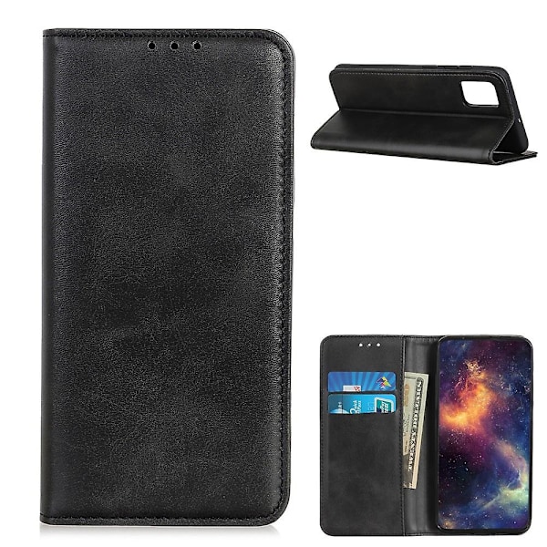 Til OnePlus 9 Pro Wallet Stand Split Læder Magnetisk Lukning Telefon Cover [HK] Style A OnePlus 9 Pro 5G Black