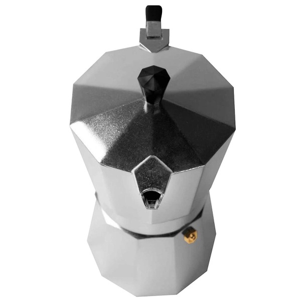 Italiensk Moka-kanna i aluminium Europeisk kaffeutrustning Octagon Moka-kaffekanna 1 kopp (50 ml)([HK])