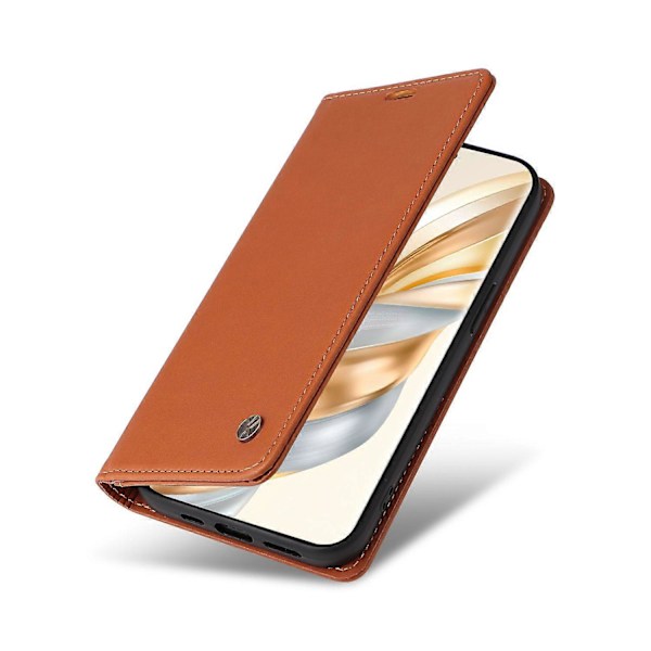 För Honor Magic7 Lite 5G/ X9c 5G Plånboksfodral Kortplats Ställ Läder Telefonskal [HK] Brown