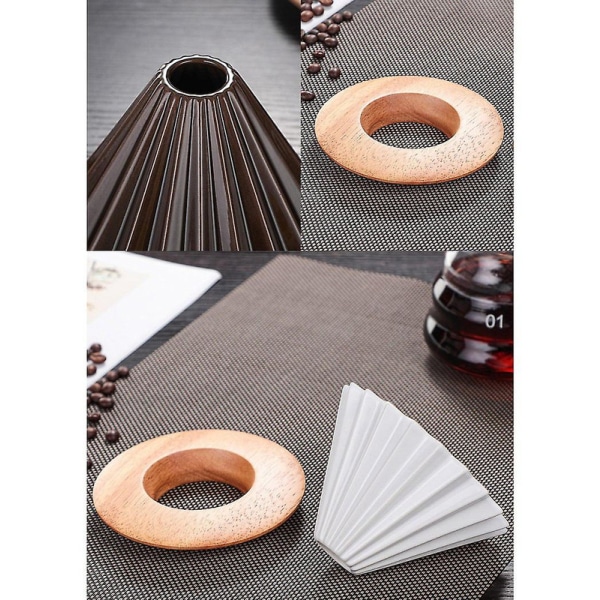 Kaffe Filter Keramisk Hell Over Kaffe Dripper Sett for V60 Dripper Flyttbar Dripper med Stativ Kaffe Trakt Grønn[HK] Green