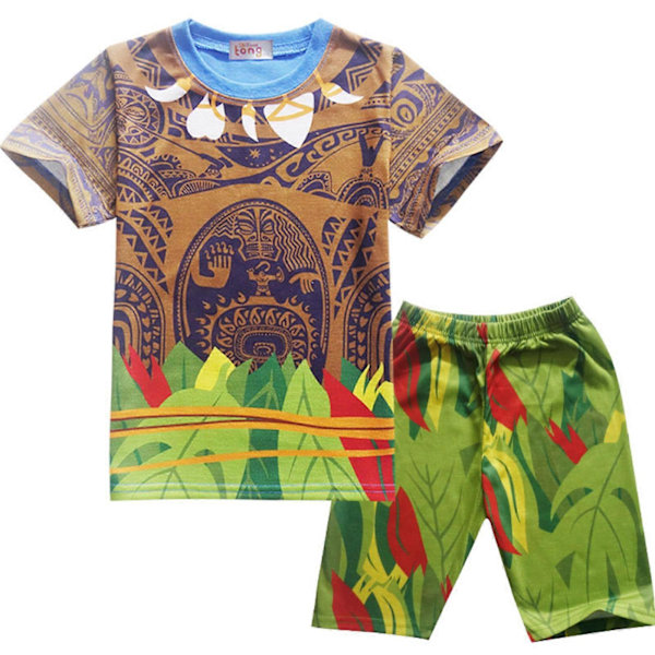3-10 År Barn Moana Maui Kort Ermet T-Skjorte Shorts Sett[HK] 3-4 Years