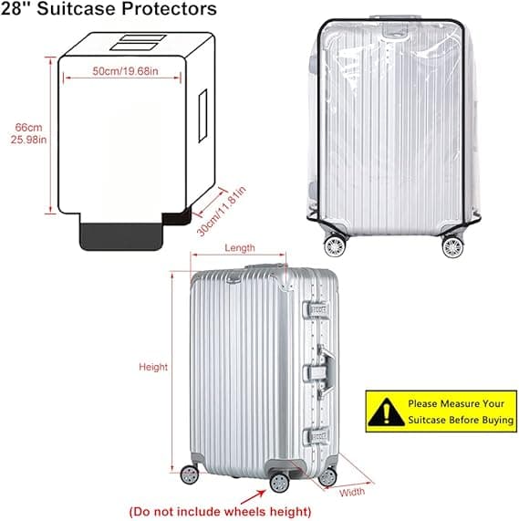 PVC Vattentätt Väsköverdrag 30cm Transparent Skydd för Väskor[HK]