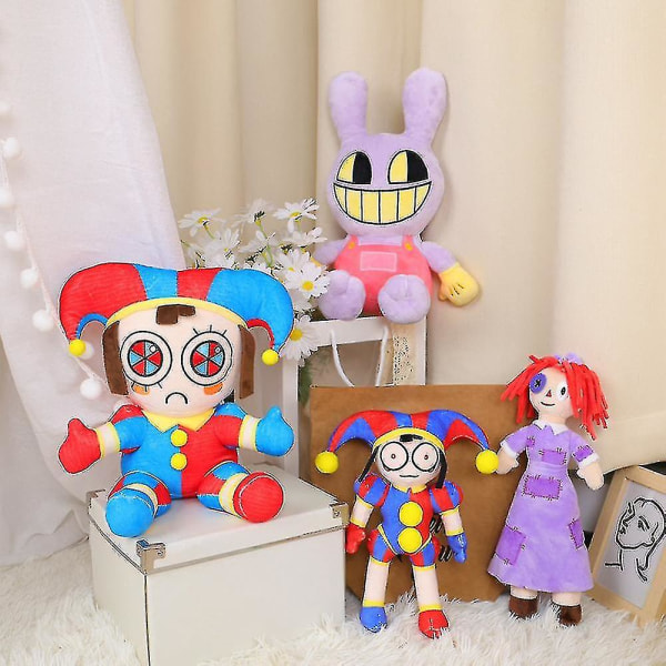 Digital Circus Plys, de fantastiske Pomni og Jax Plushies Legetøj, nye Digital Circus Plysdyr, tegneserie Billedpude G[HK] I 30CM