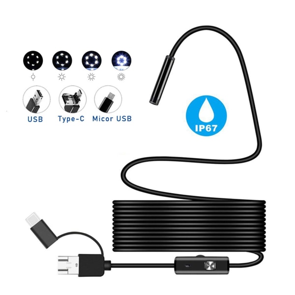 Usb-inspektionskamera för Samsung Android Windows Macbook-dator [HK] 5M